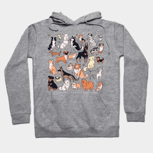 25 Dog breeds illustration Hoodie by Yarafantasyart